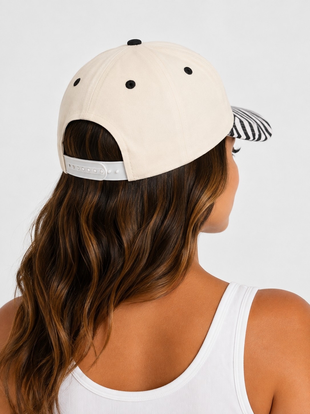 🖤 WIFEY Snapback Trucker Hat Cream Black Zebra Print Adjustable - Picture 2 of 2